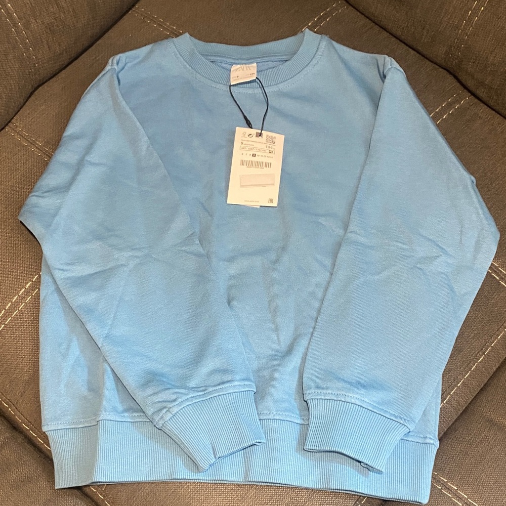 Zara Boys Light Blue Crewneck Sweater